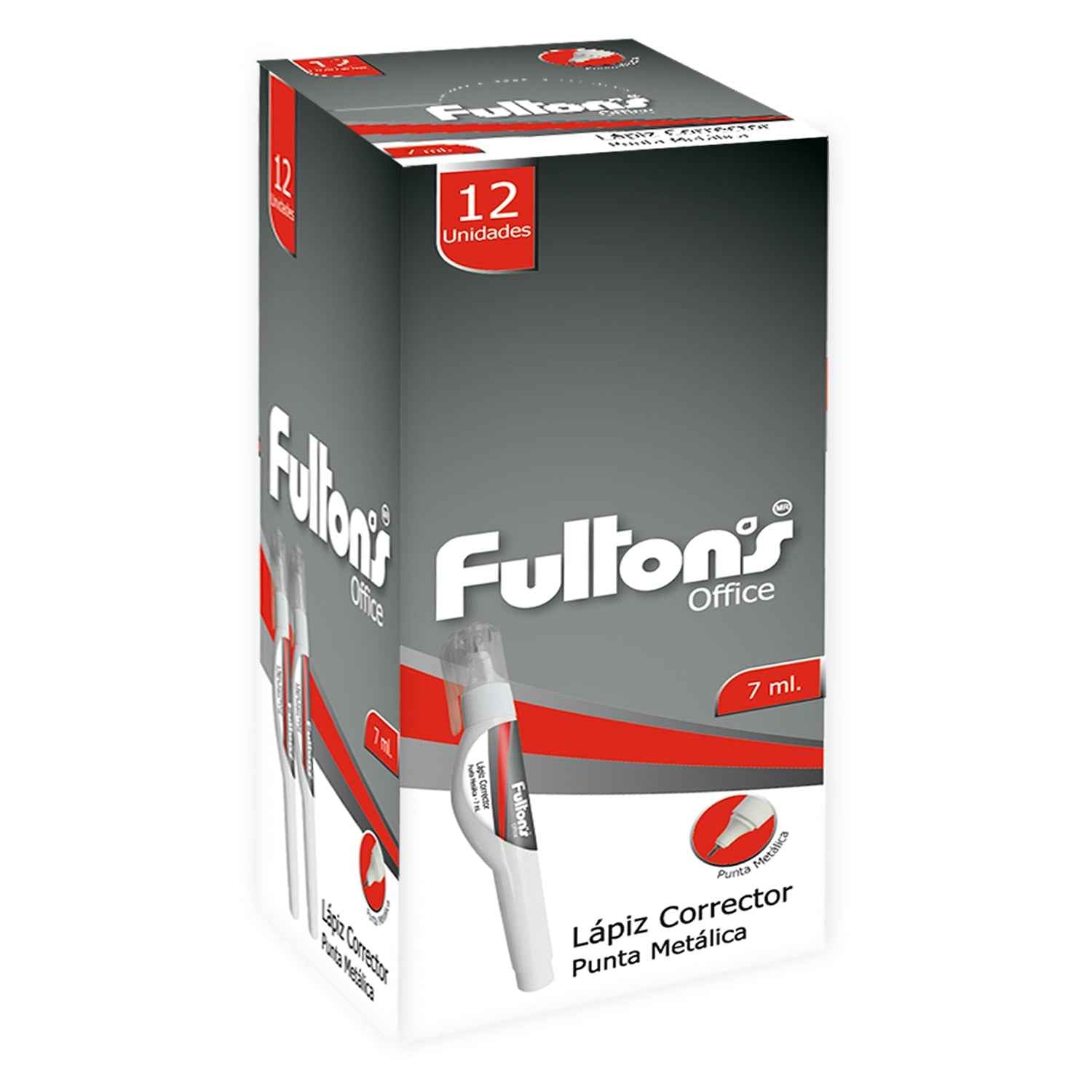 Corrector Liquido Lápiz Punta Metálica Blanco | Fultons